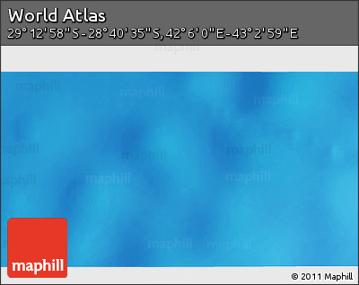 Shaded Relief 3D Map of the Area around 28° 56' 46" S, 42° 34' 30" E