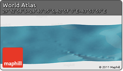 Satellite Panoramic Map of the Area around 28° 56' 46" S, 43° 25' 29" E
