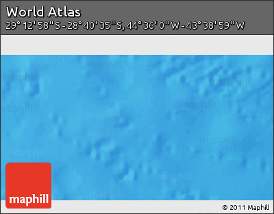 Physical 3D Map of the Area around 28° 56' 46" S, 44° 7' 30" W