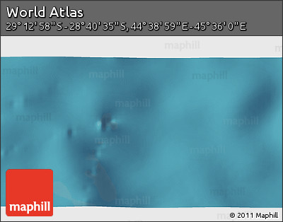 Satellite 3D Map of the Area around 28° 56' 46" S, 45° 7' 30" E