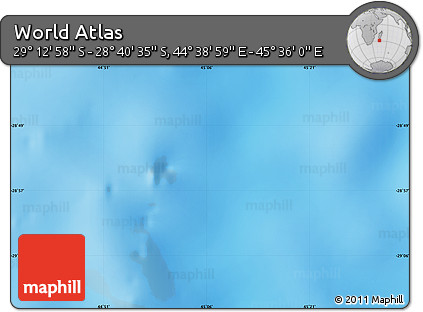 Physical Map of the Area around 28° 56' 46" S, 45° 7' 30" E