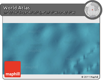Satellite 3D Map of the Area around 28° 56' 46" S, 4° 10' 30" W