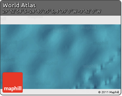 Satellite 3D Map of the Area around 28° 56' 46" S, 4° 10' 30" W