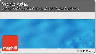 Shaded Relief Panoramic Map of the Area around 28° 56' 46" S, 4° 10' 30" W
