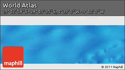 Shaded Relief Panoramic Map of the Area around 28° 56' 46" S, 4° 10' 30" W