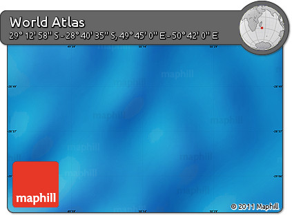 Physical Map of the Area around 28° 56' 46" S, 50° 13' 30" E