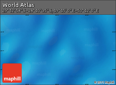 Physical Map of the Area around 28° 56' 46" S, 50° 13' 30" E