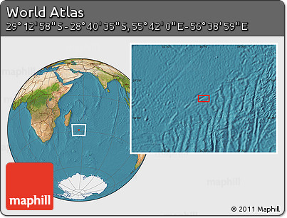 Satellite Location Map of the Area around 28° 56' 46" S, 56° 10' 29" E
