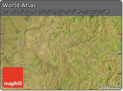 Satellite Map of the Area around 28° 56' 46" S, 56° 1' 29" W