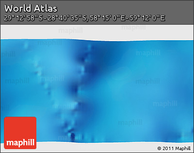 Physical 3D Map of the Area around 28° 56' 46" S, 58° 43' 30" E