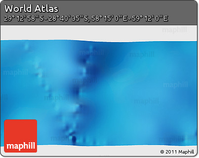 Physical 3D Map of the Area around 28° 56' 46" S, 58° 43' 30" E
