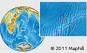 Physical Location Map of the area around 28° 56' 46" S, 58° 43' 30" E