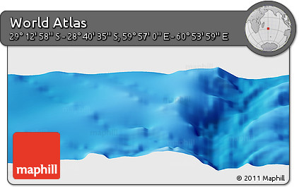 Physical Panoramic Map of the Area around 28° 56' 46" S, 60° 25' 29" E