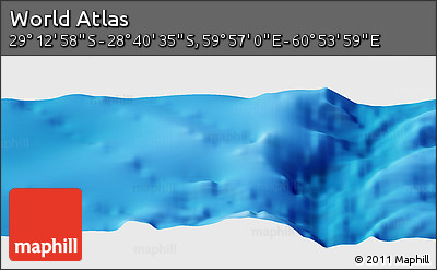 Physical Panoramic Map of the Area around 28° 56' 46" S, 60° 25' 29" E