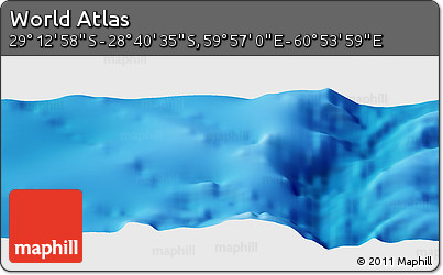 Physical Panoramic Map of the Area around 28° 56' 46" S, 60° 25' 29" E