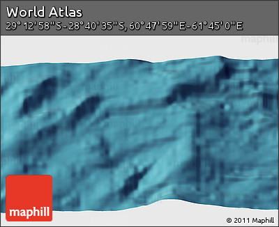 Satellite 3D Map of the Area around 28° 56' 46" S, 61° 16' 29" E
