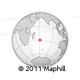 Outline Map of the Area around 28° 56' 46" S, 61° 16' 29" E, rectangular outline