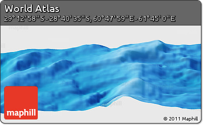 Physical Panoramic Map of the Area around 28° 56' 46" S, 61° 16' 29" E
