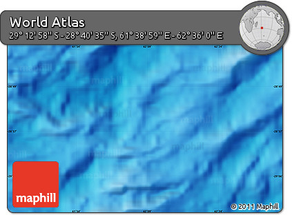 Shaded Relief Map of the Area around 28° 56' 46" S, 62° 7' 30" E