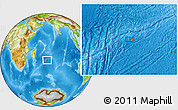 Physical Location Map of the area around 28° 56' 46" S, 63° 49' 30" E
