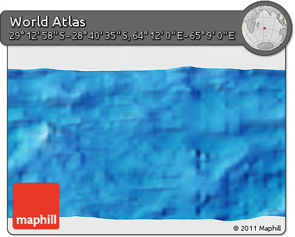 Physical 3D Map of the Area around 28° 56' 46" S, 64° 40' 30" E