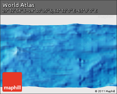 Physical 3D Map of the Area around 28° 56' 46" S, 64° 40' 30" E