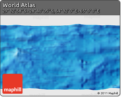 Physical 3D Map of the Area around 28° 56' 46" S, 64° 40' 30" E