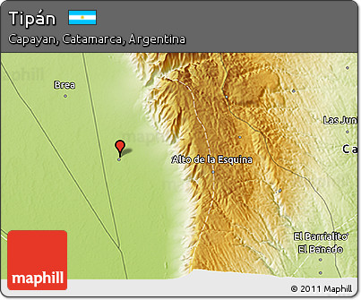 Physical 3D Map of Tipán
