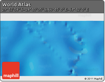 Physical 3D Map of the Area around 28° 56' 46" S, 67° 13' 29" E