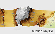 Physical Panoramic Map of Agua Blanca