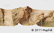 Satellite Panoramic Map of the area around 28° 56' 46" S, 67° 4' 29" W