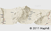 Shaded Relief Panoramic Map of the area around 28° 56' 46" S, 67° 4' 29" W