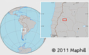 Gray Location Map of El Parrón