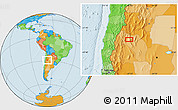 Political Location Map of El Parrón