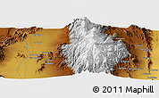 Physical Panoramic Map of El Horno