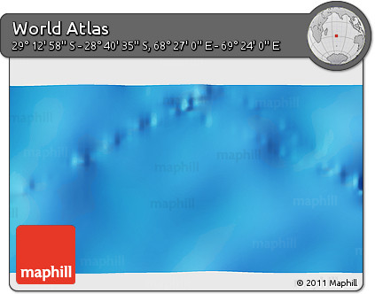 Physical 3D Map of the Area around 28° 56' 46" S, 68° 55' 30" E