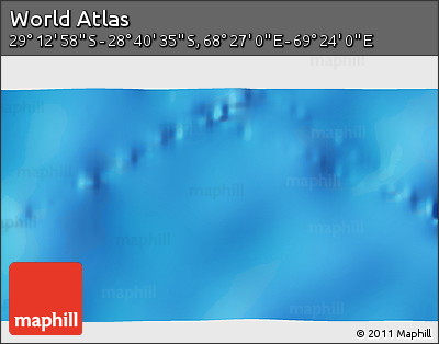 Physical 3D Map of the Area around 28° 56' 46" S, 68° 55' 30" E