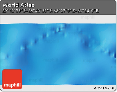 Physical 3D Map of the Area around 28° 56' 46" S, 68° 55' 30" E