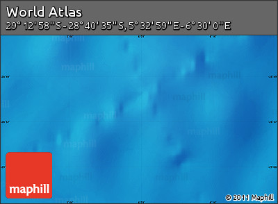 Physical Map of the Area around 28° 56' 46" S, 6° 1' 30" E