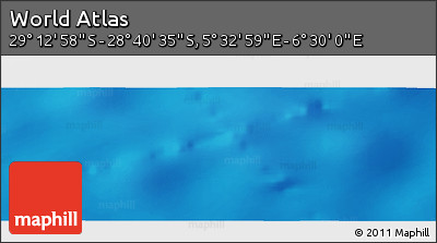 Physical Panoramic Map of the Area around 28° 56' 46" S, 6° 1' 30" E