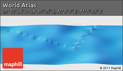 Physical Panoramic Map of the Area around 28° 56' 46" S, 70° 37' 30" E