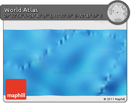 Shaded Relief 3D Map of the Area around 28° 56' 46" S, 72° 19' 29" E