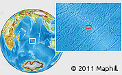 Physical Location Map of the area around 28° 56' 46" S, 74° 1' 30" E