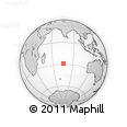 Outline Map of the Area around 28° 56' 46" S, 75° 43' 29" E, rectangular outline