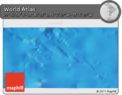 Physical 3D Map of the Area around 28° 56' 46" S, 75° 34' 29" W