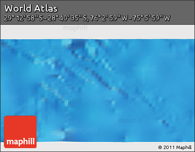 Physical 3D Map of the Area around 28° 56' 46" S, 75° 34' 29" W