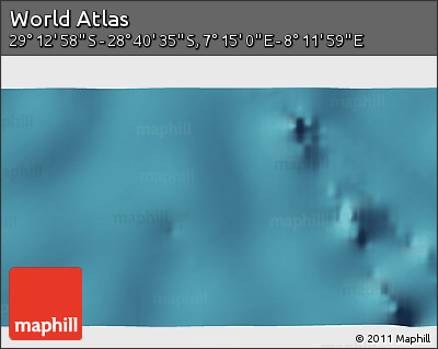 Satellite 3D Map of the Area around 28° 56' 46" S, 7° 43' 29" E
