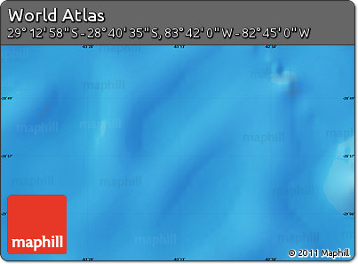 Physical Map of the Area around 28° 56' 46" S, 83° 13' 29" W