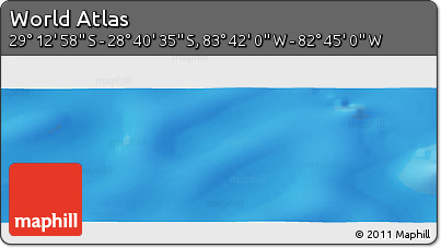 Physical Panoramic Map of the Area around 28° 56' 46" S, 83° 13' 29" W