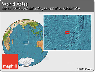Satellite Location Map of the Area around 28° 56' 46" S, 84° 13' 29" E